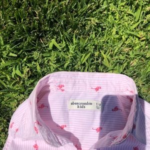 Abercrombie& Fitch Kids// Flamingo muscle tee🦩